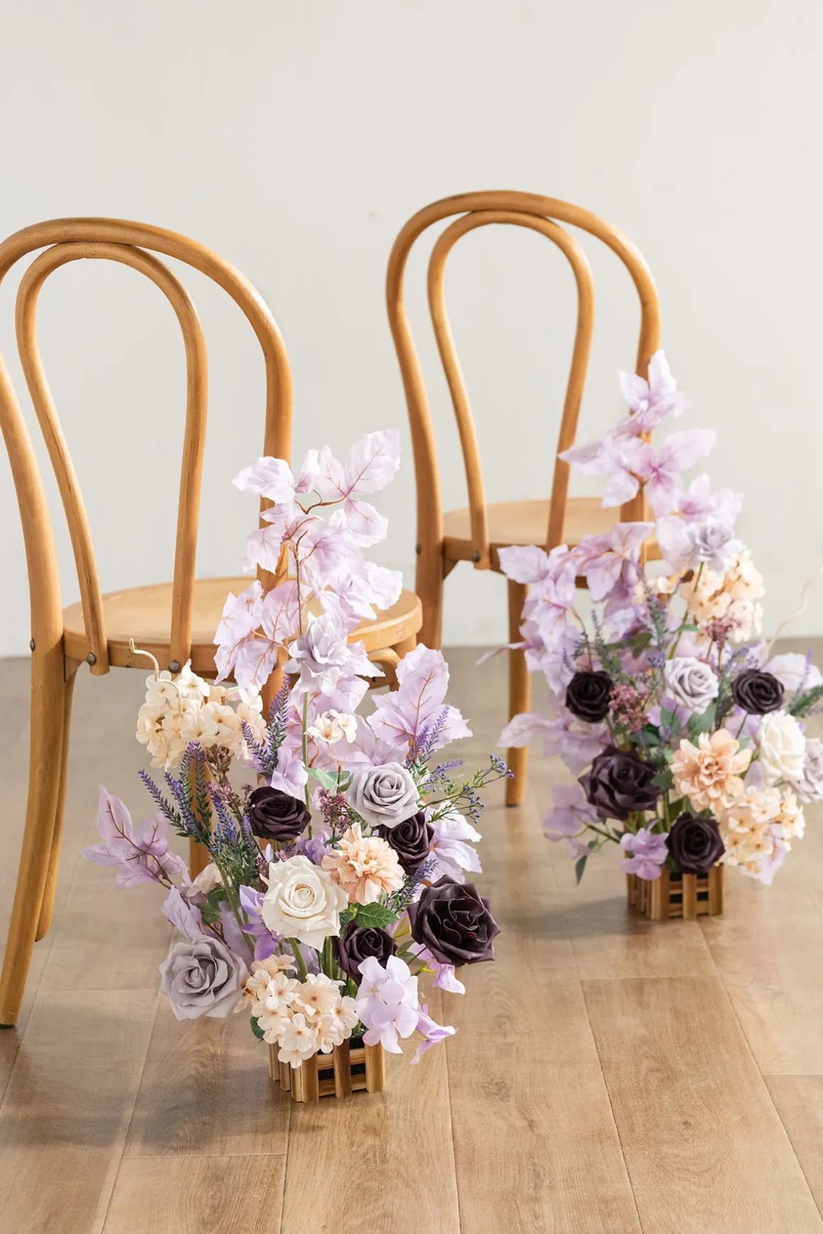 Wedding Aisle Runner Flower Arrangements in French Lavender & Plum | Clearance