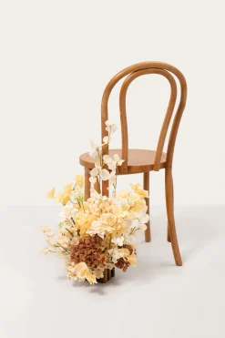 Wedding Aisle Runner Flower Arrangement in Cream & Butter Yellow