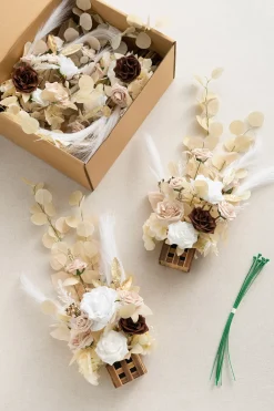 Wedding Aisle Runner Flower Arrangement in White & Beige | Clearance