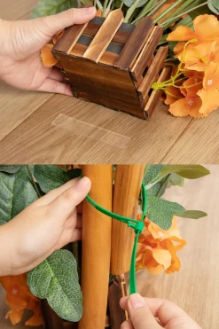 Wedding Aisle Runner Flower Arrangement in Caramel & Burnt Orange | Clearance