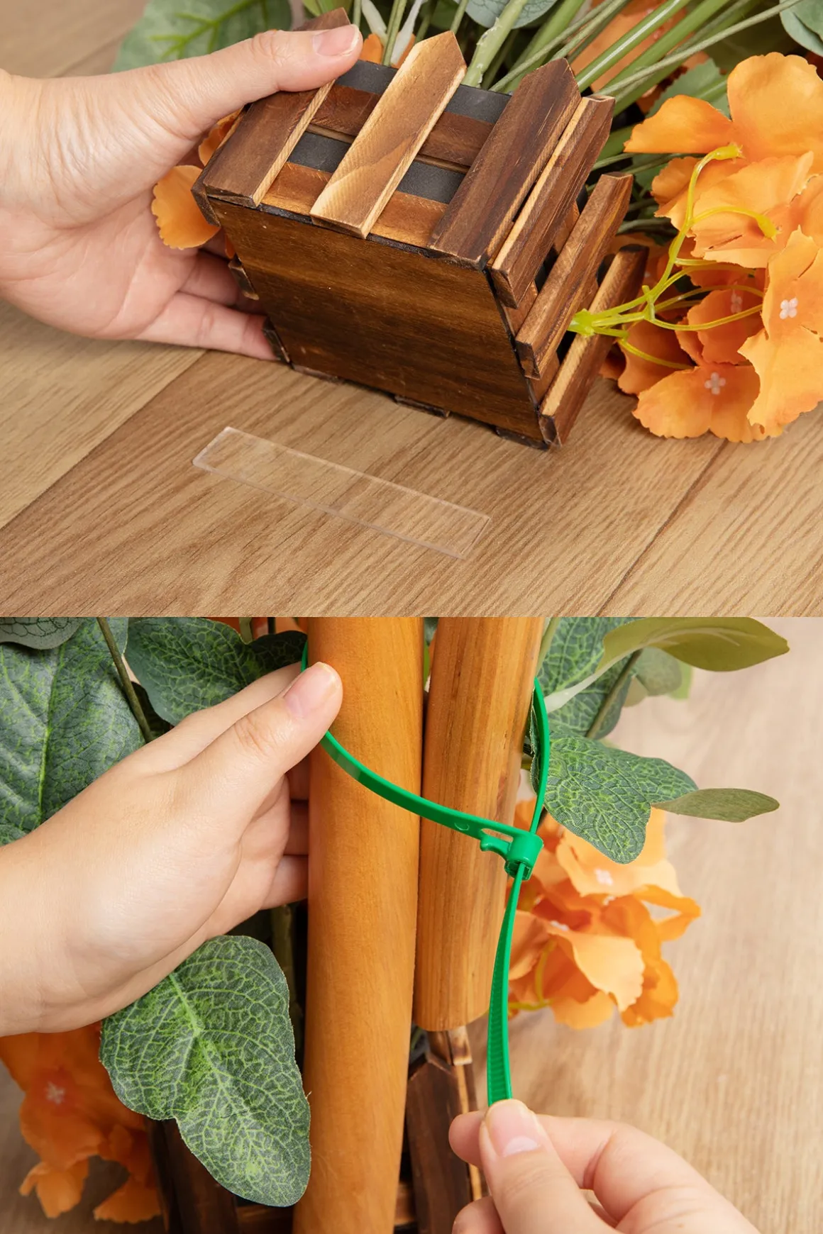 Wedding Aisle Runner Flower Arrangement in Caramel & Burnt Orange | Clearance