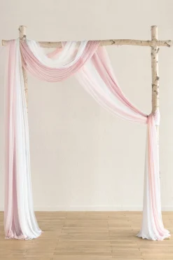 Wedding Arch Drapes in Gentle Blush