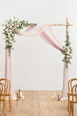 Wedding Arch Drapes in Gentle Blush