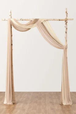 Wedding Arch Drapes in ream & Nude & Almond | Clearance