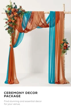 Wedding Flower Packages in Dark Teal & Burnt Orange