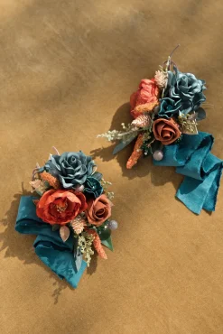 Wedding Flower Packages in Dark Teal & Burnt Orange