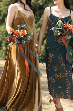 Wedding Flower Packages in Dark Teal & Burnt Orange