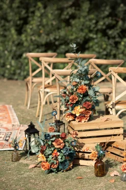 Wedding Flower Packages in Dark Teal & Burnt Orange