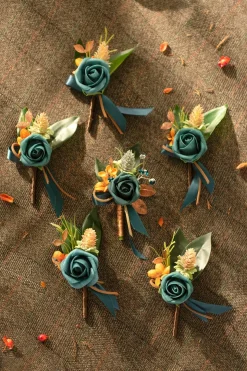 Wedding Flower Packages in Dark Teal & Burnt Orange