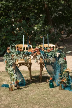 Wedding Flower Packages in Dark Teal & Burnt Orange