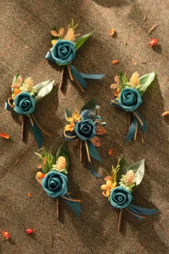 Wedding Flower Packages in Dark Teal & Burnt Orange