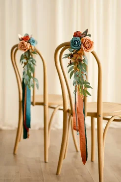 Wedding Flower Packages in Dark Teal & Burnt Orange