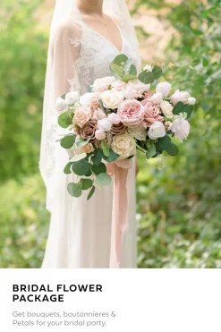 Wedding Flower Packages in Dusty Rose & Cream