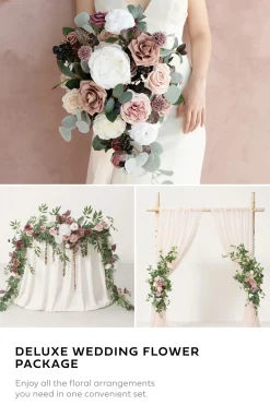 Wedding Flower Packages in Dusty Rose & Mauve
