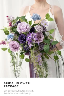 Wedding Flower Packages in Ethereal Purple Dream