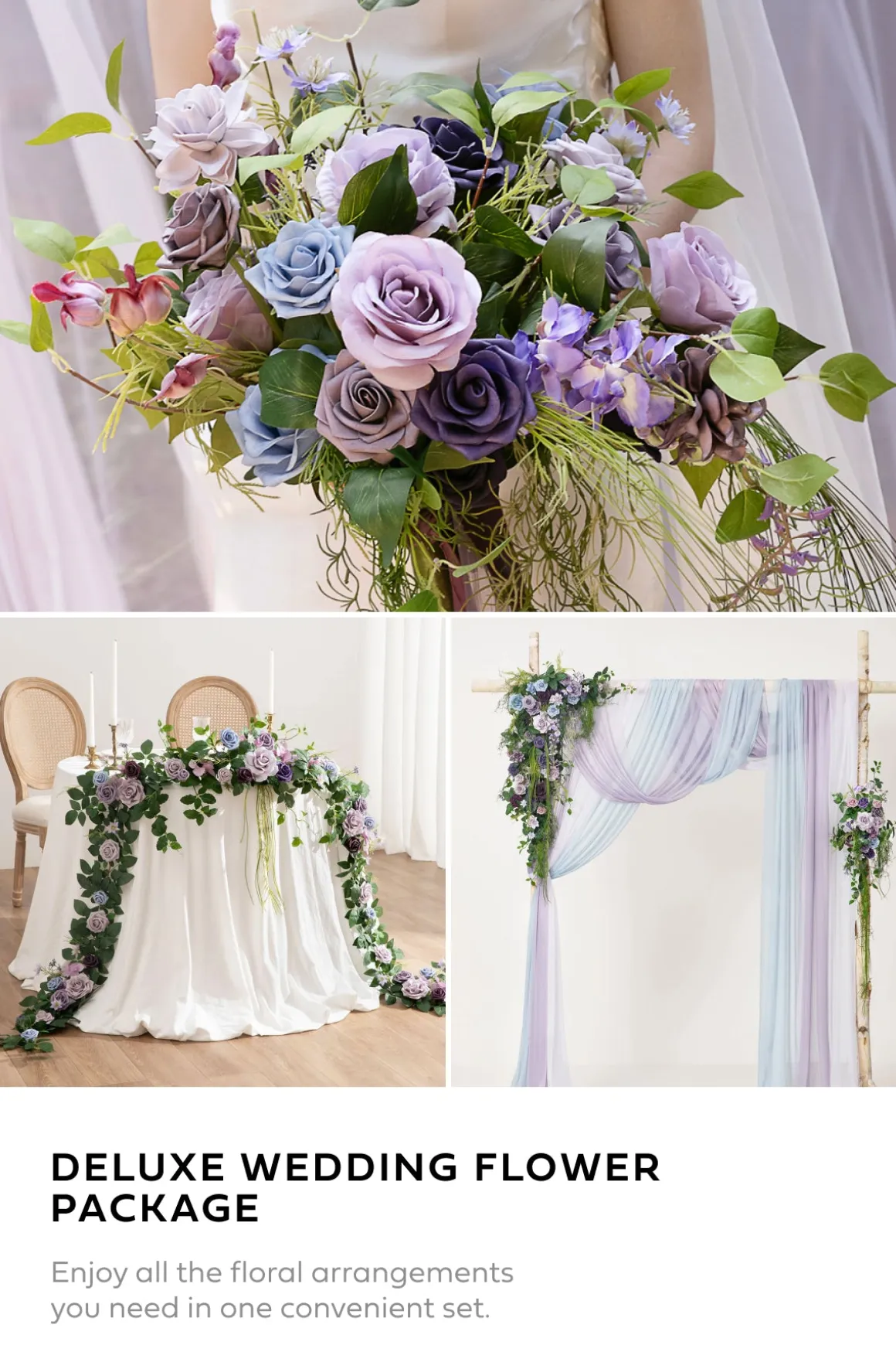 Wedding Flower Packages in Ethereal Purple Dream