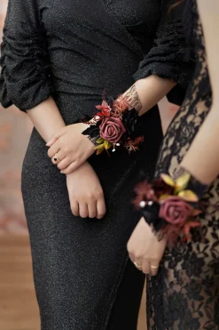 Wedding Flower Packages in Moody Burgundy & Black
