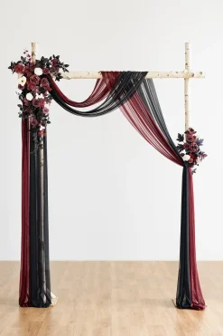 Wedding Flower Packages in Moody Burgundy & Black