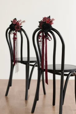 Wedding Flower Packages in Moody Burgundy & Black
