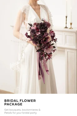 Wedding Flower Packages in Plum Velvet Wedding