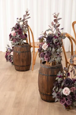 Wedding Flower Packages in Plum Velvet Wedding