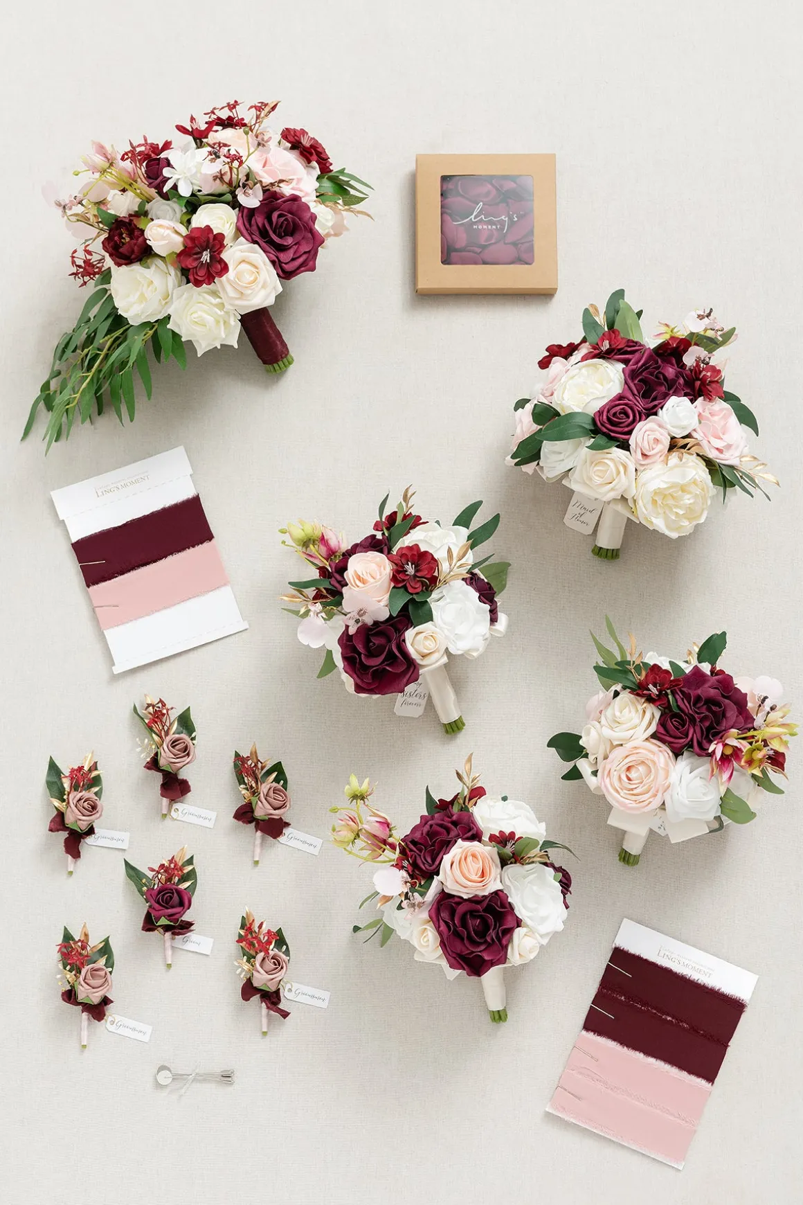 Wedding Flower Packages in Romantic Marsala