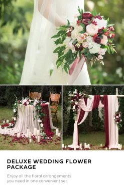 Wedding Flower Packages in Romantic Marsala