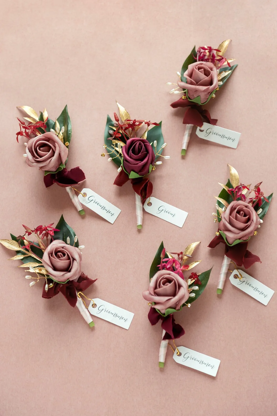 Wedding Flower Packages in Romantic Marsala