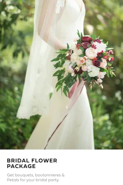 Wedding Flower Packages in Romantic Marsala