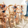 Wedding Flower Packages in Russet Orange & Denim Blue