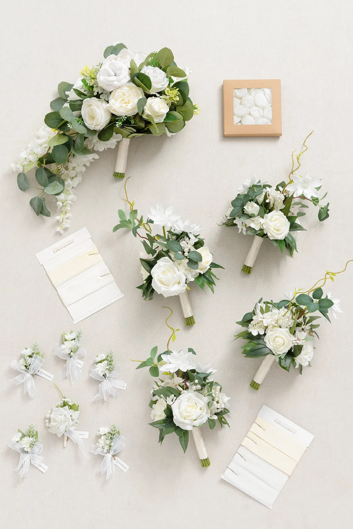 Wedding Flower Packages in White & Sage