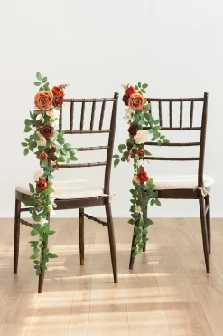 Wedding Hanging Chair Back Decoration in Sunset Terracotta