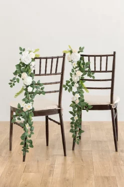 Wedding Hanging Chair Back Decoration in White & Sage