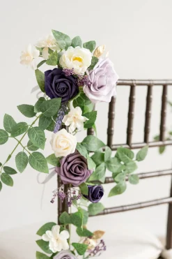 Wedding Hanging Chair Back Decoration in Lilac & Gold