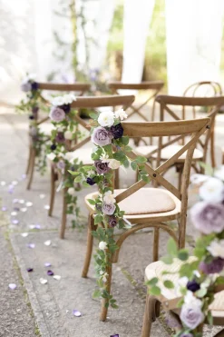 Wedding Hanging Chair Back Decoration in Lilac & Gold