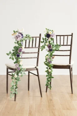 Wedding Hanging Chair Back Decoration in Lilac & Gold