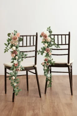 Wedding Hanging Chair Back Decoration in Dusty Rose & Cream