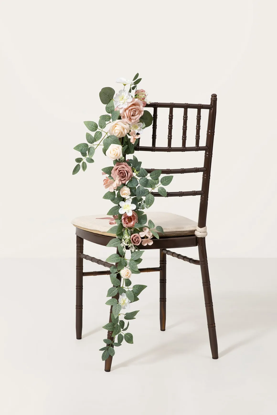 Wedding Hanging Chair Back Decoration in Dusty Rose & Cream