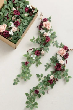 Wedding Hanging Chair Back Decoration in Romantic Marsala