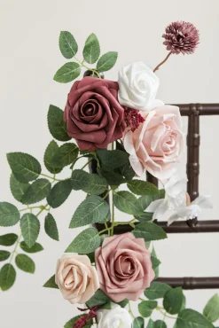 Wedding Hanging Chair Back Decoration in Dusty Rose & Mauve | Clearance