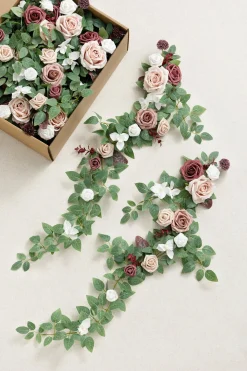 Wedding Hanging Chair Back Decoration in Dusty Rose & Mauve | Clearance