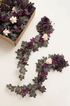 Wedding Hanging Chair Back Decoration in Plum Velvet Wedding | Clearance