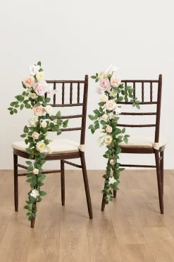 Wedding Hanging Chair Back Decoration in Blush & Cream