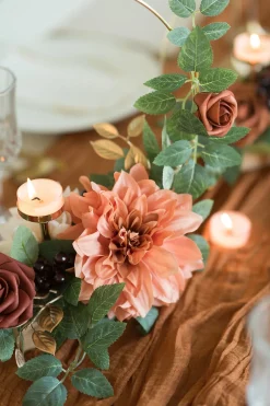 Wreath Hoop Centerpiece Set in Sunset Terracotta | Clearance