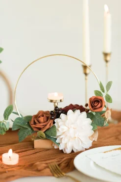 Wreath Hoop Centerpiece Set in Sunset Terracotta | Clearance