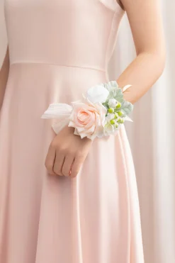 Wrist Corsages in Blush & Cream | Clearance