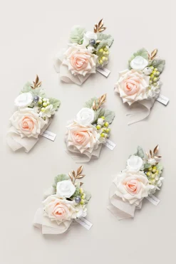 Wrist Corsages in Blush & Cream | Clearance