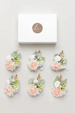 Wrist Corsages in Blush & Cream | Clearance