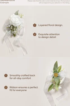 Wrist Corsages in Burnt Orange