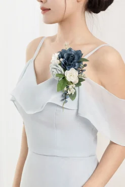 Wrist Corsages in Dutch Blue & White (Set of 2)
